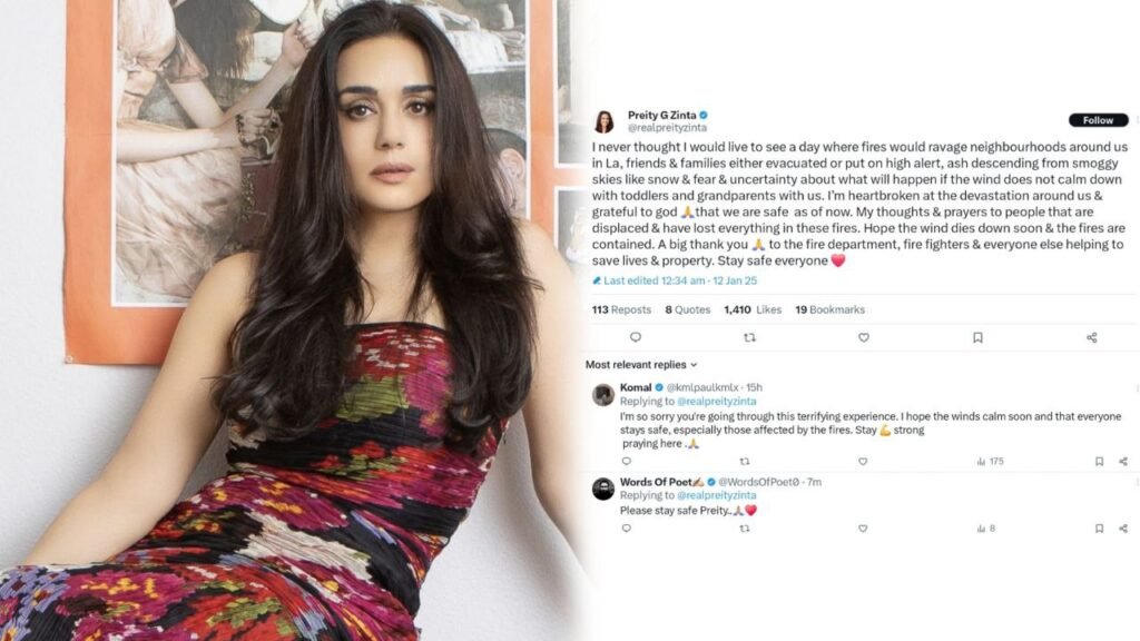 Preity Zinta Expresses Heartbreak Over Los Angeles Wildfires: Actress Shares Emotional Message Amid Devastation